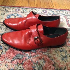 Alexander Wang ruby leather monk strap oxfords